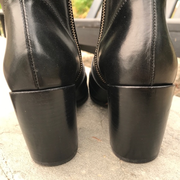 Coach Black Western Buckle Bootie Leather NEW - Picture 5 of 8